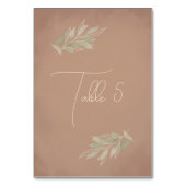 Terracotta Boho Minimalist Wedding テーブルナンバー (裏面)