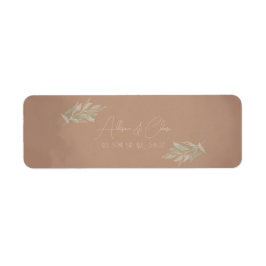 Terracotta Boho Minimalist Wedding  ラベル