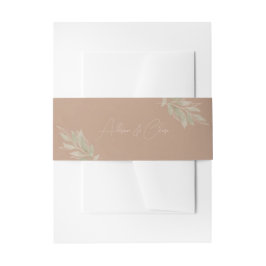 Terracotta Boho Minimalist Wedding 招待状ベリーバンド