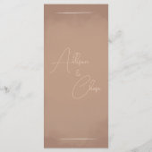 Terracotta Boho Minimalist Wedding Menu メニュー (裏面)