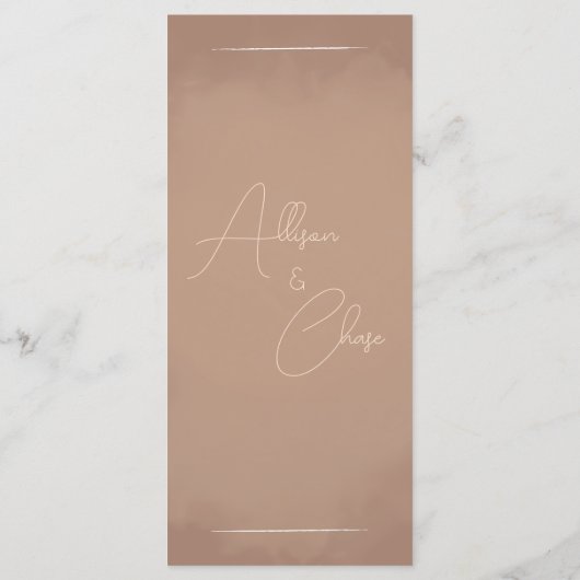 Terracotta Boho Minimalist Wedding Menu メニュー (裏面)