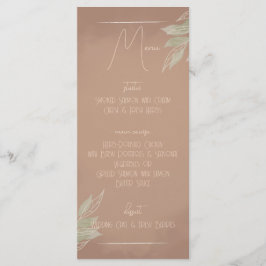 Terracotta Boho Minimalist Wedding Menu メニュー