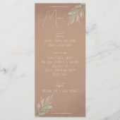 Terracotta Boho Minimalist Wedding Menu (style 2) メニュー (正面)