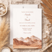 Terracotta Boho Mountain Southwest Wedding  招待状