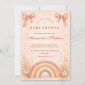 Terracotta Boho Rainbow Baby Shower Baby Shower 招待状 (正面)