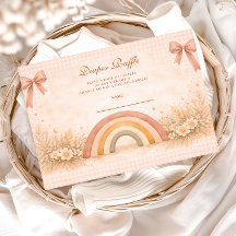 Terracotta Boho Rainbow Baby Shower Diapper Raffle