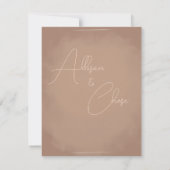 Terracotta Boho RSPV Card 出欠カード (裏面)