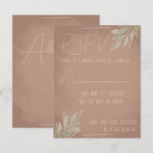 Terracotta Boho RSPV Card 出欠カード (正面/裏面)