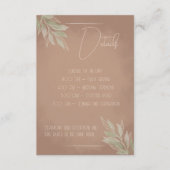 Terracotta Boho Wedding Enclosure Card エンクロージャーカード (正面)