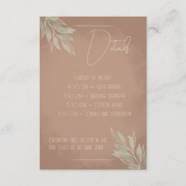 Terracotta Boho Wedding Enclosure Card エンクロージャーカード