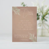 Terracotta Boho Wedding Enclosure Card エンクロージャーカード (スタンド正面)