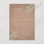 Terracotta Boho Wedding Enclosure Card エンクロージャーカード (裏面)