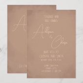 Terracotta Boho Wedding Invitation (style 2) 招待状 (正面/裏面)