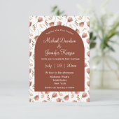 terracotta botanhoアーチ写真結婚の写真 招待状 (スタンド正面)