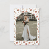 terracotta botanhoアーチ写真結婚の写真 招待状 (裏面)