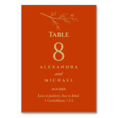 Terracotta Botanical Christian Wedding    テーブルナンバー (裏面)