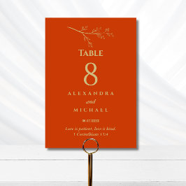 Terracotta Botanical Christian Wedding    テーブルナンバー