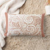 Terracotta Botanical Swirl ランバークッション (ブランケット)