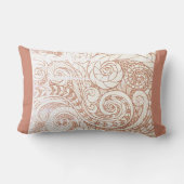 Terracotta Botanical Swirl ランバークッション (裏面)