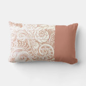 Terracotta Botanical Swirl ランバークッション (裏面)