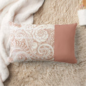 Terracotta Botanical Swirl ランバークッション (ブランケット)