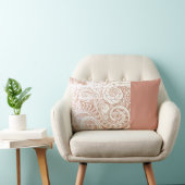 Terracotta Botanical Swirl ランバークッション (椅子)