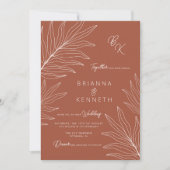 Terracotta Botanical with Arch Photo 結婚's 招待状 (正面)