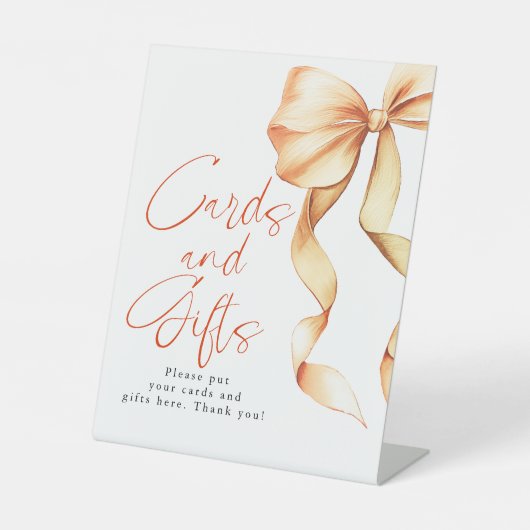 Terracotta Bow Cards and Gifts Bridal Shower 台座サイン (正面)