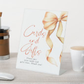 Terracotta Bow Cards and Gifts Bridal Shower 台座サイン (インサイチュ)