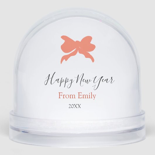 Terracotta bow happy new year name year boho retro (正面)