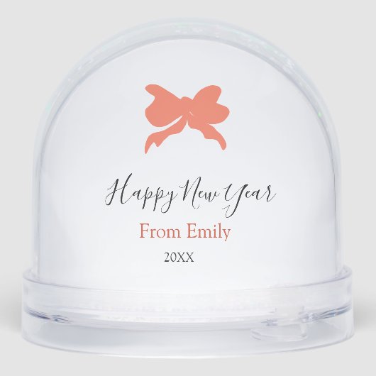 Terracotta bow happy new year name year boho retro (裏面)