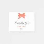Terracotta bow happy new year name year boho retro ポストイット (正面)