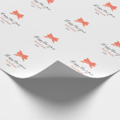 Terracotta bow happy new year name year boho retro ラッピングペーパー (角)