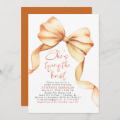 Terracotta Bow She's Tying the Knot Bridal Shower 招待状 (正面/裏面)