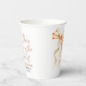 Terracotta Bow She's Tying the Knot Bridal Shower 紙コップ (左)