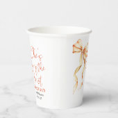 Terracotta Bow She's Tying the Knot Bridal Shower 紙コップ (右)