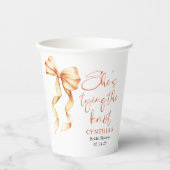 Terracotta Bow She's Tying the Knot Bridal Shower 紙コップ (正面)