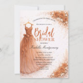 Terracotta Bridesmaid Dress Bridal Shower 招待状 (正面)