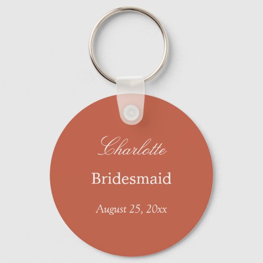 Terracotta Bridesmaid Thank You Keychain キーホルダー (正面)