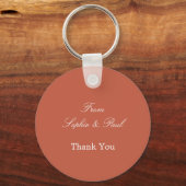 Terracotta Bridesmaid Thank You Keychain キーホルダー (裏面)