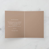 Terracotta Brown Boho Photo Baby Announcement Card カード (内部)