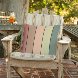 Terracotta Brown Green Black On Watercolor Paper アウトドアクッション