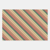 Terracotta Brown Green Black On Watercolor Paper ラッピングペーパーシート (正面3)