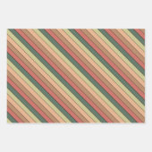 Terracotta Brown Green Black On Watercolor Paper ラッピングペーパーシート (正面)