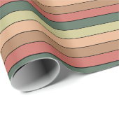 Terracotta Brown Green Black On Watercolor Paper ラッピングペーパー (ロールコーナー)