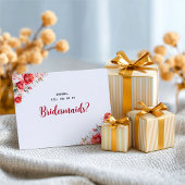 Terracotta Burgundy Blush Floral Bridesmaid ポストカード