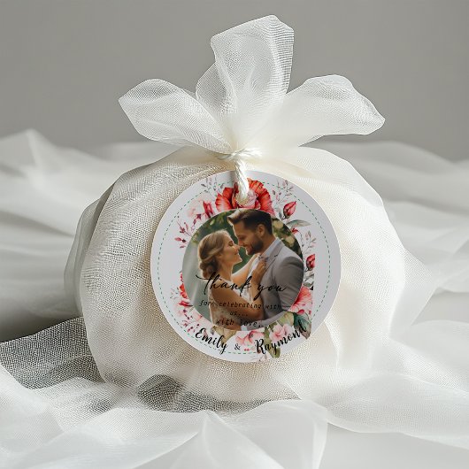 Terracotta Burgundy Blush Floral Wedding  フェイバータグ