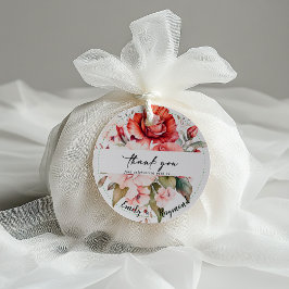 Terracotta Burgundy Blush Floral Wedding  フェイバータグ