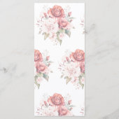 Terracotta Burgundy Blush Floral Wedding   メニュー (裏面)