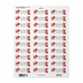 Terracotta Burgundy Blush Floral  Wedding Address ラベル (フルシート)